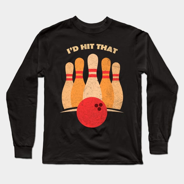 funny bowling Long Sleeve T-Shirt by Mandala Project